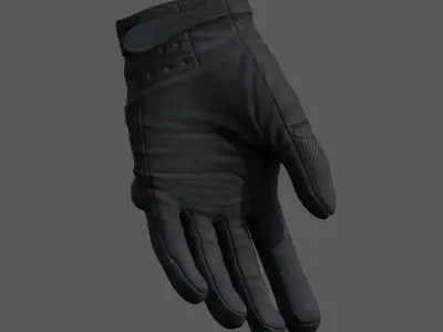 Gloves Sci-fi military fantasy combat 3d model low poly  Low-poly 3D model