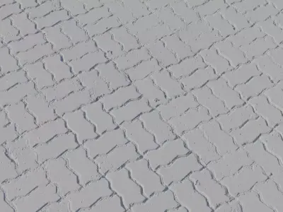 Interlocking Concrete Pavers PBR Texture Texture