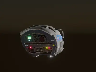 SciFi Drone Dragonfly Low-poly 3D model