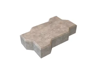 Zig Zag Paver Blocks V1 001 Low-poly 3D model