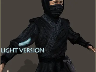 Ninja Otoko Light Version Low-poly 3D model