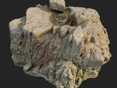 3d scanned rock cliff Y 3D model