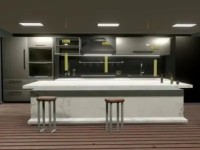 KICTHEN INTERIOR MODEL READY Low-poly 3D model