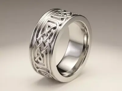 Celtic Knot Ring  Ornamental Band Free 3D print model