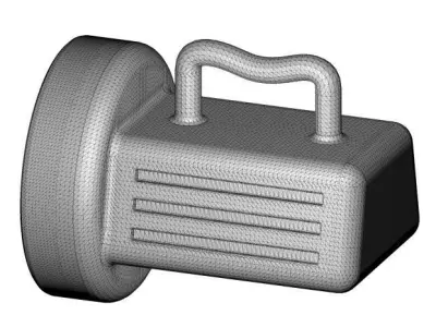 Rechargeable Torch 3D print model