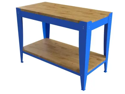 Steel Frame Work Bench 3D model