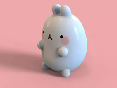 Bunny toy Low-poly 3D model