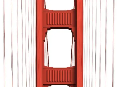 Golden Gate Bridge San Francisco - 3D Building Models 3D model