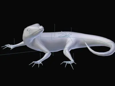 Green Lizard- Podarcis Sicula Low-poly 3D model purchase