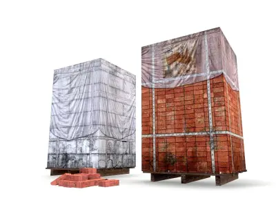 Large set of 40 3D models Low-poly 3D model