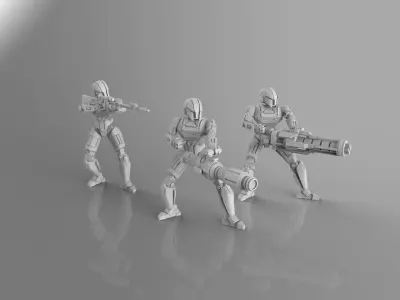 Ancient Sentinel Droid Heavy Weapons Team 3D print model