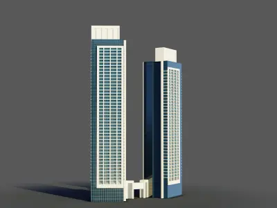 Act Towers - Dubai 3D model