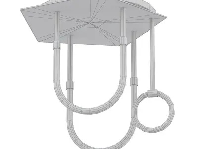 VALENCIA light fixture with circular shape 3D model