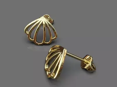 Sea shell earrings Free 3D print model