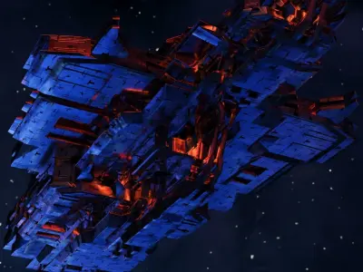 Sci-Fi Spaceship  3D model