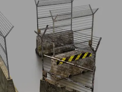 Concrete barrier  3D Model Pack