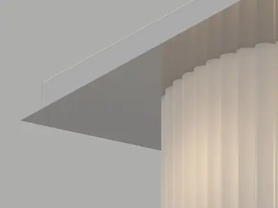 Diorite modern light fixture made of glass and metal 3D model