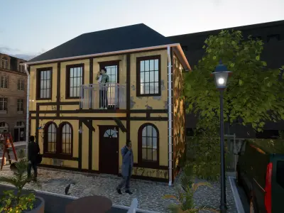 GERMANY BUILDING Low-poly 3D model