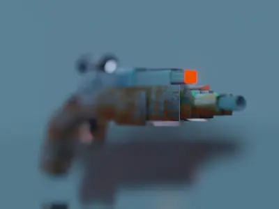 gun game Low-poly 3D model