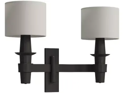 Iron Sconce Marc Du Plantier Style 3D model