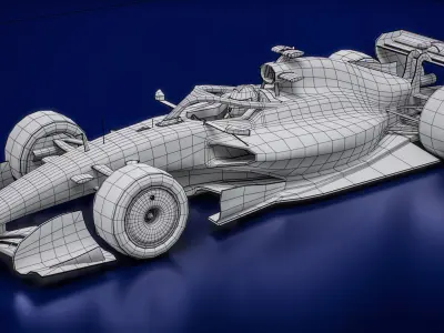  Formula 1 2026 Showcar White Mockup F1 Race Car Concept 