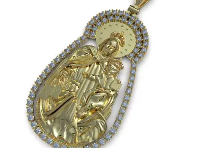 virgin pendant 3D print model