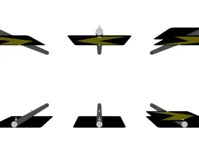Chevron marker - Alignment marker plate 3D model