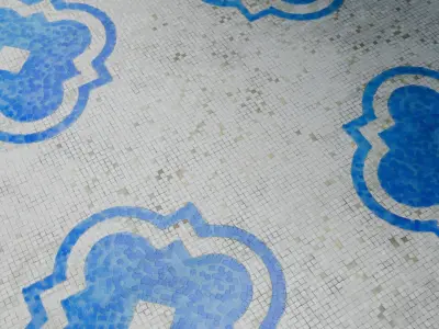 Mosaic Tiles Pattern 5 Seamless PBR Material Texture