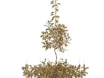 Golden Oak Chandelier Cox London 3D model