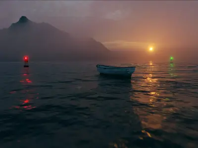 Sunset On The Harbor 3D model