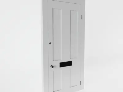 Antique Front Door 3D model