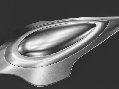 SciFi Spaceship Low-poly 3D model