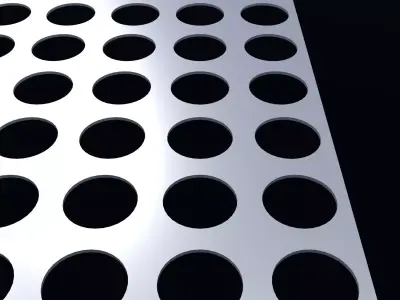 Perforated panel with 44 percent opening 25O71 3D model