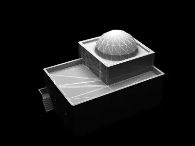 LowPoly Middle East Building Free low-poly 3D model