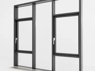 Panoramic glazing Stained glass 69 Low-poly 3D model