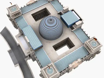 Reichstag Building Berlin 3d Model 3D model