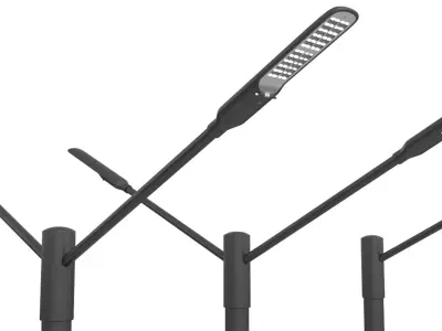 Street lamp set 5 3D model