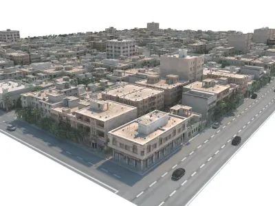 urban building complex 3D model