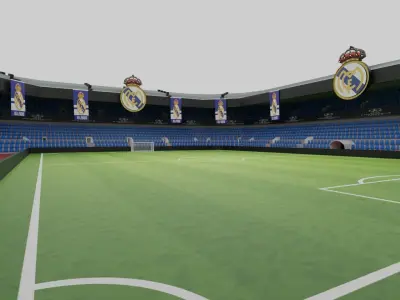 Real Madrid Football Stadium Low-poly 3D model