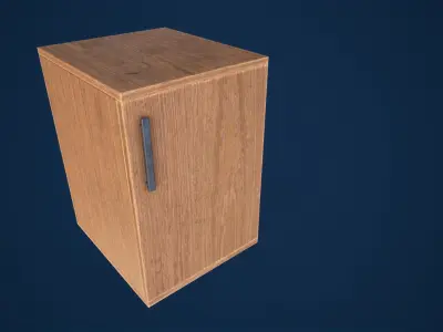 Old simple nightstand Free low-poly 3D model