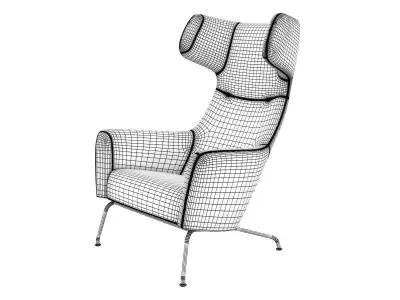 Havana Armchair High 3D model