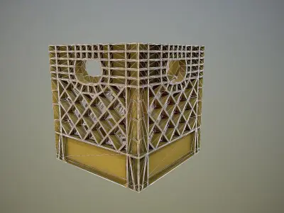 Milk Crate - 4K PBR Game Ready Low-poly 3D model