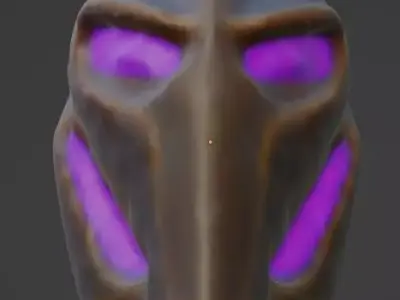Sci-fi helmet 3D model 9
