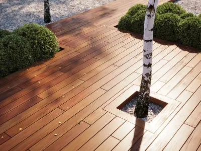 Exotic wood decking texture 3D model