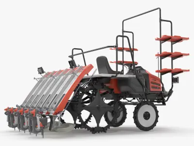  Rice Planting Machine In Operation Mode 