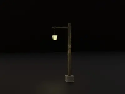 Modern Street Light Post - Urban Outdoor Lighting 3D model