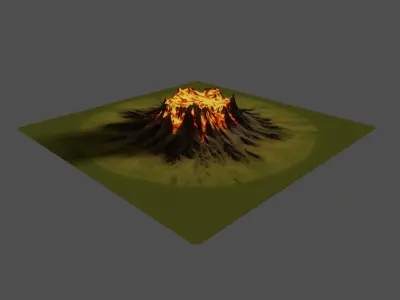 Lava Volcano Mountain 3D model