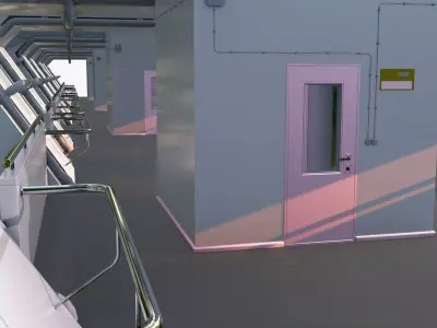 Bridge Lower Deck Section M1 3D model