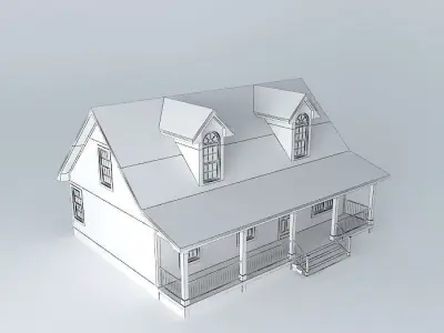 Colonial House Free 3D model