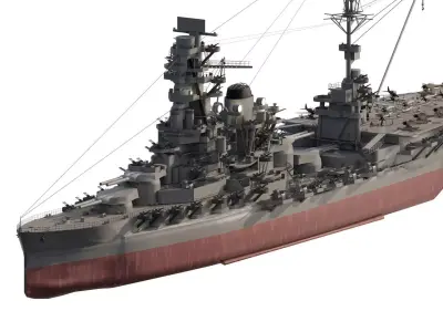 IMPERIAL JAPANESE NAVY 1940s ISE CLASS BATTLE CRUISER 3D model